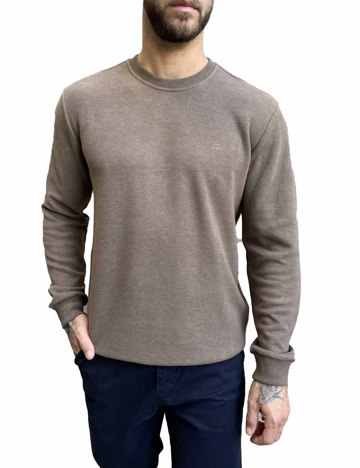 Ανδρική πούρο πλεκτή βαμβακερή μακρυμάνικη μπλούζα plus size 2308Q φωτογραφία